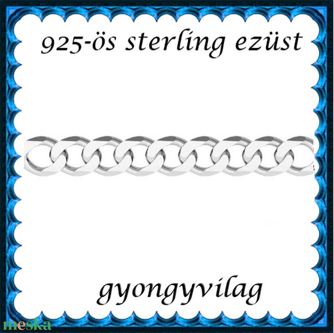 925-ös sterling ezüst ékszerkellék: lánc méterben 925 EL06-1,35e - gyöngy, ékszerkellék - egyéb alkatrész - Meska.hu 925-ös sterling ezüst ékszerkellék: lánc méterben 925 EL06-1,35e - gyöngy, ékszerkellék - egyéb alkatrész - Meska.hu