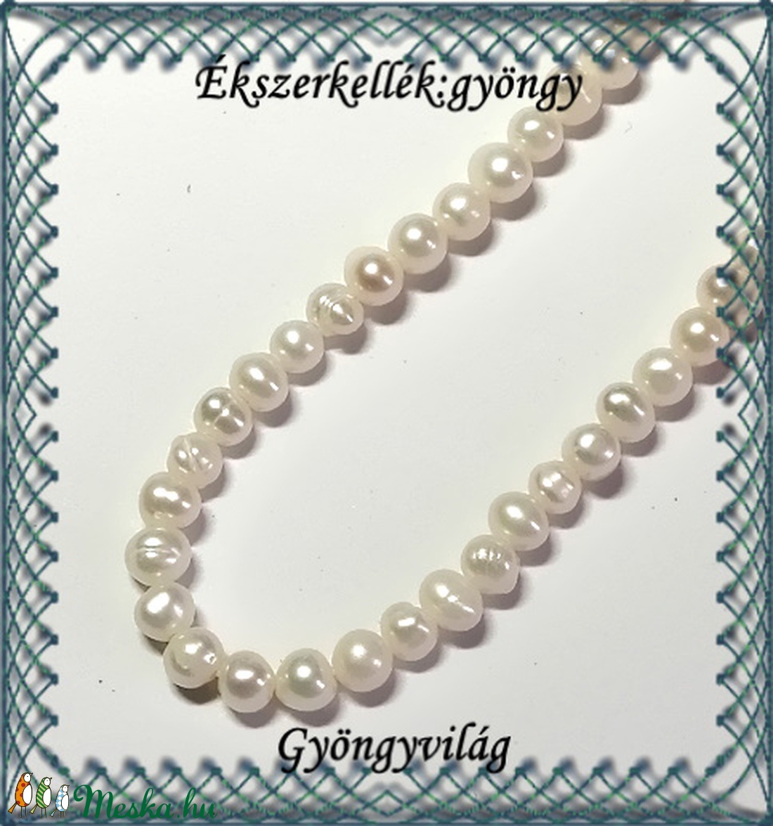 Ékszerkellék: igazgyöngy fűzér GYI-19 3,5-4mm fehér - kellékek & szerszámok - gyöngyfűzés kellékek - igazgyöngy - Meska.hu Ékszerkellék: igazgyöngy fűzér GYI-19 3,5-4mm fehér - kellékek & szerszámok - gyöngyfűzés kellékek - igazgyöngy - Meska.hu