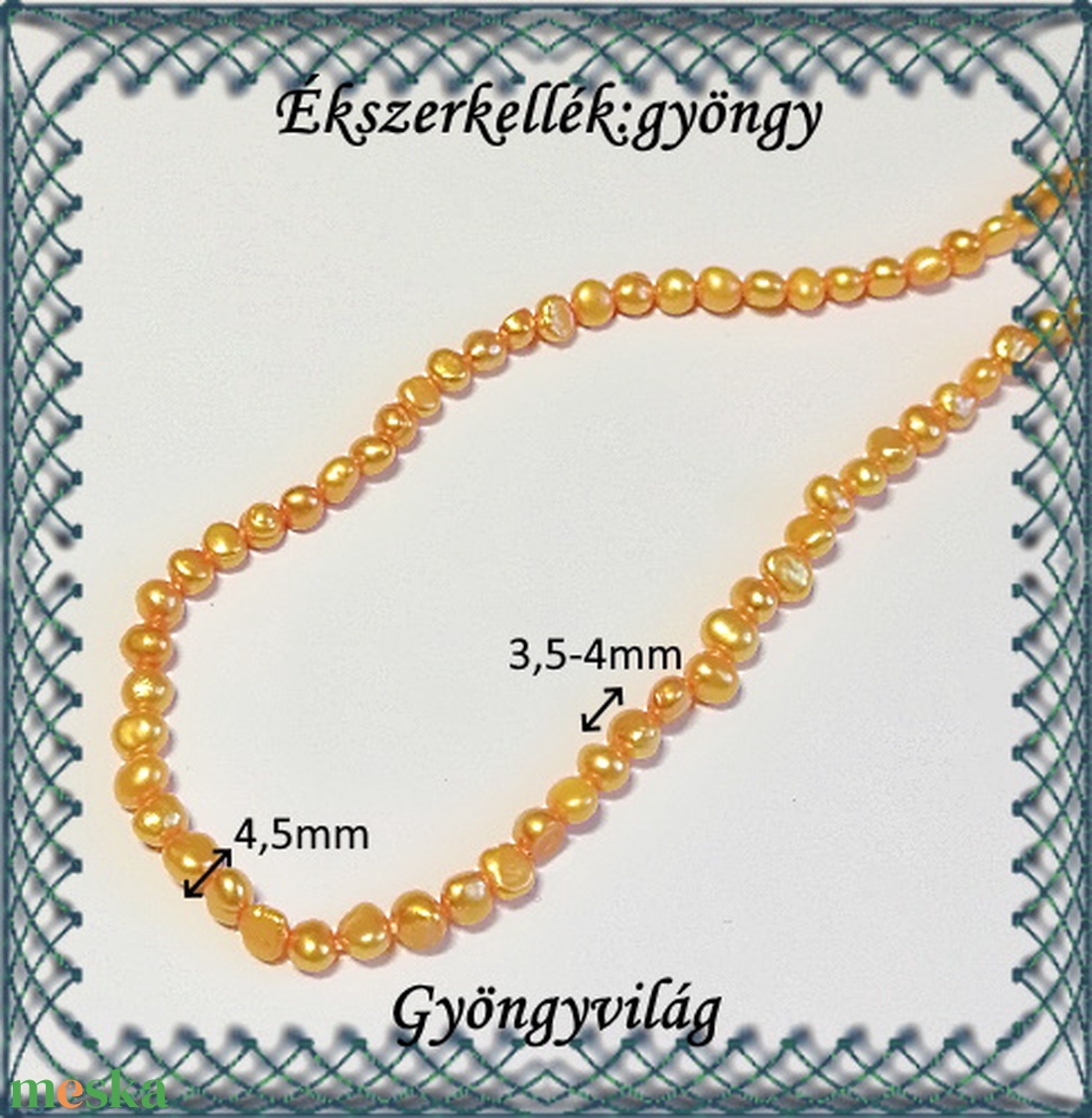 Ékszerkellék: igazgyöngy fűzér GYI-43 3,5-4mm narancs - kellékek & szerszámok - gyöngyfűzés kellékek - igazgyöngy - Meska.hu Ékszerkellék: igazgyöngy fűzér GYI-43 3,5-4mm narancs - kellékek & szerszámok - gyöngyfűzés kellékek - igazgyöngy - Meska.hu