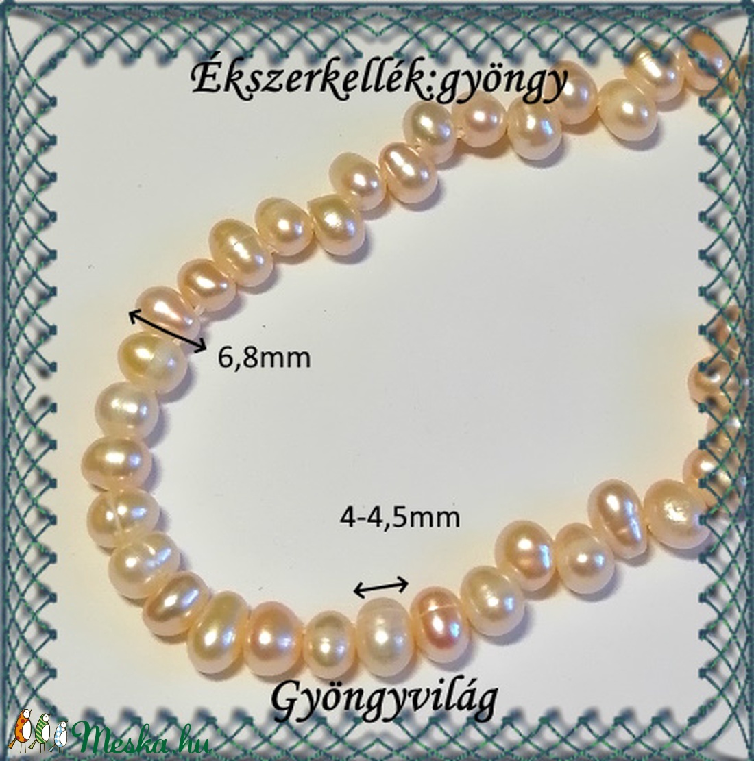 Ékszerkellék: igazgyöngy fűzér GYI-49 4-4,5mm barack - kellékek & szerszámok - gyöngyfűzés kellékek - igazgyöngy - Meska.hu Ékszerkellék: igazgyöngy fűzér GYI-49 4-4,5mm barack - kellékek & szerszámok - gyöngyfűzés kellékek - igazgyöngy - Meska.hu