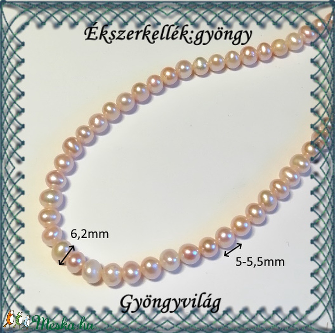 Ékszerkellék: igazgyöngy fűzér GYI-57 5-5,5mm mauve light - gyöngy, ékszerkellék - igazgyöngy - Meska.hu Ékszerkellék: igazgyöngy fűzér GYI-57 5-5,5mm mauve light - gyöngy, ékszerkellék - igazgyöngy - Meska.hu