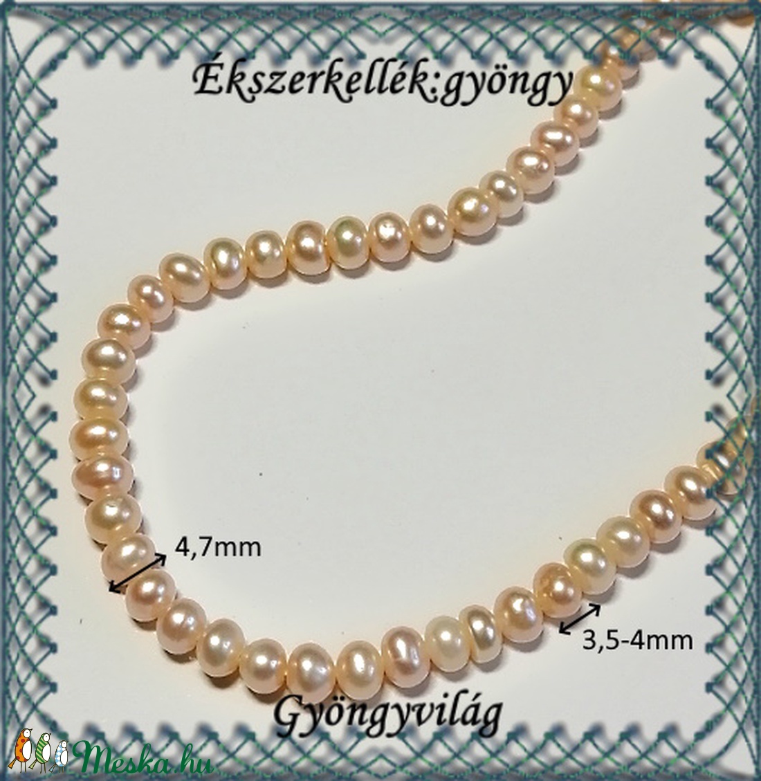 Ékszerkellék: igazgyöngy fűzér GYI-68 3,5-4mm barack - kellékek & szerszámok - gyöngyfűzés kellékek - igazgyöngy - Meska.hu Ékszerkellék: igazgyöngy fűzér GYI-68 3,5-4mm barack - kellékek & szerszámok - gyöngyfűzés kellékek - igazgyöngy - Meska.hu