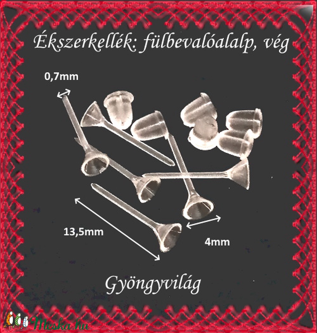 Ékszerkellék: fülbevaló alap BFK-SZ 01-4 mm 20pár/cs - kellékek & szerszámok - ékszerkellék - fülbevaló alap - Meska.hu Ékszerkellék: fülbevaló alap BFK-SZ 01-4 mm 20pár/cs - kellékek & szerszámok - ékszerkellék - fülbevaló alap - Meska.hu