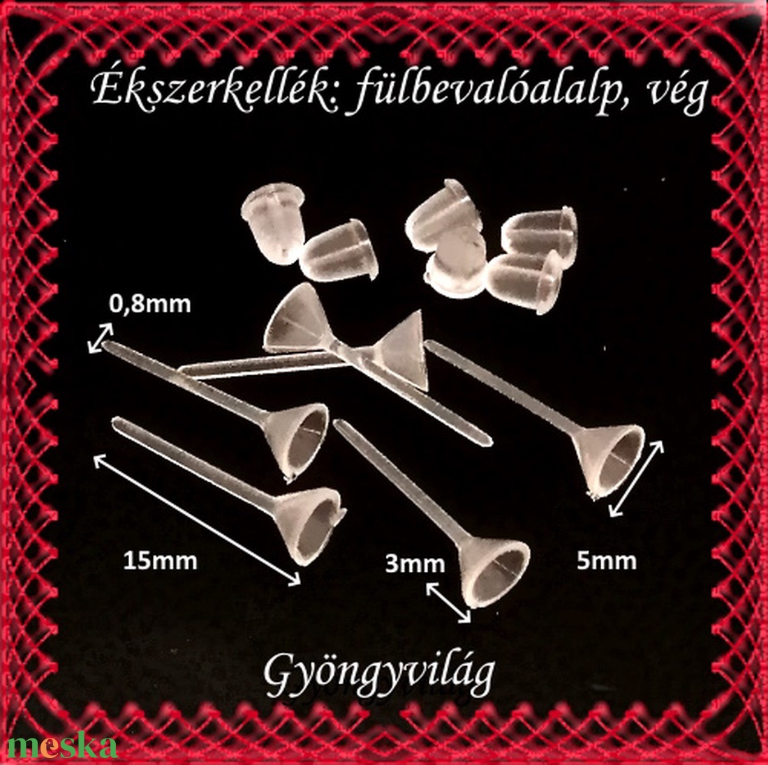 Ékszerkellék: fülbevaló alap BFK-SZ01-5x3 mm 20pár/cs - kellékek & szerszámok - ékszerkellék - fülbevaló alap - Meska.hu Ékszerkellék: fülbevaló alap BFK-SZ01-5x3 mm 20pár/cs - kellékek & szerszámok - ékszerkellék - fülbevaló alap - Meska.hu