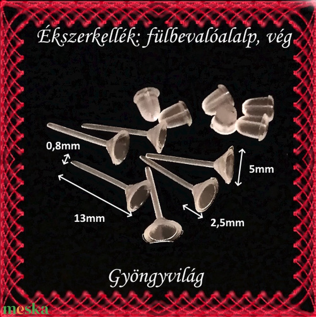 Ékszerkellék: fülbevaló alap BFK-SZ 01-5x2,5 mm 20pár/cs - kellékek & szerszámok - gyöngyfűzés kellékek - egyéb alkatrész - Meska.hu Ékszerkellék: fülbevaló alap BFK-SZ 01-5x2,5 mm 20pár/cs - kellékek & szerszámok - gyöngyfűzés kellékek - egyéb alkatrész - Meska.hu