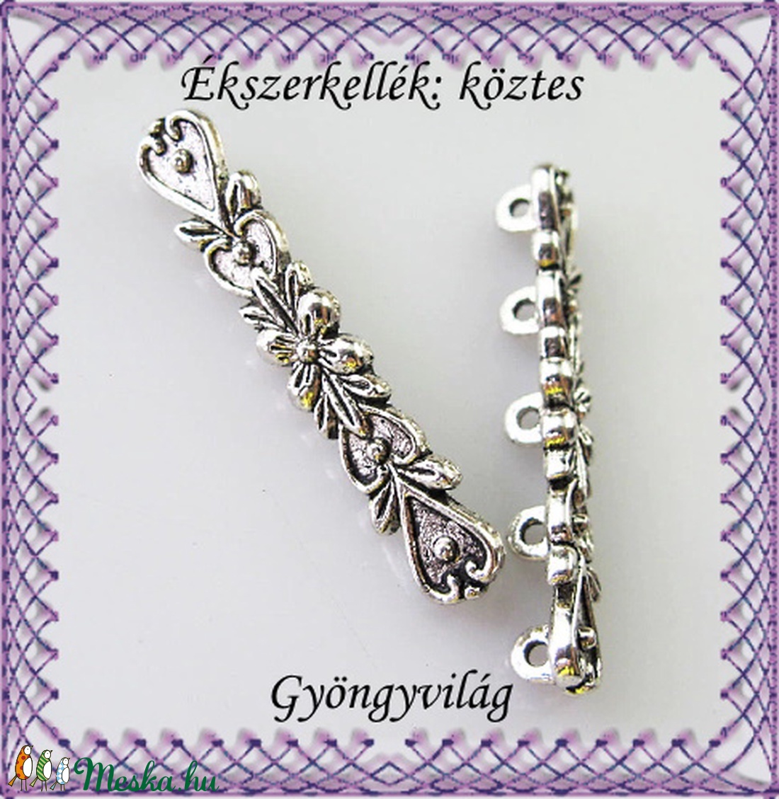 Ékszerkellék: köztes / díszítőelem / gyöngy BKÖ 5S 04 4db/csomag - kellékek & szerszámok - gyöngyfűzés kellékek - fém köztesek - Meska.hu Ékszerkellék: köztes / díszítőelem / gyöngy BKÖ 5S 04 4db/csomag - kellékek & szerszámok - gyöngyfűzés kellékek - fém köztesek - Meska.hu