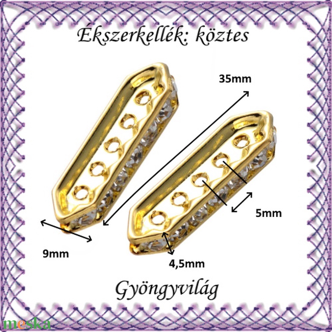 Ékszerkellék: köztes / díszítőelem / gyöngy BKÖ 5S 03-35a 5db - kellékek & szerszámok - gyöngyfűzés kellékek - fém köztesek - Meska.hu Ékszerkellék: köztes / díszítőelem / gyöngy BKÖ 5S 03-35a 5db - kellékek & szerszámok - gyöngyfűzés kellékek - fém köztesek - Meska.hu