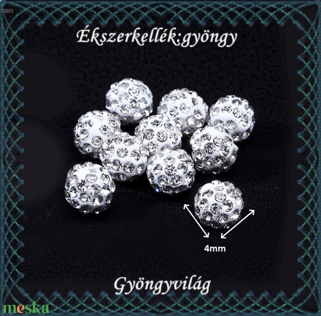 Ékszerkellék: gyöngy / díszítőelem GY-S02-4 clear 10db/csomag - kellékek & szerszámok - gyöngyfűzés kellékek - fém köztesek - Meska.hu Ékszerkellék: gyöngy / díszítőelem GY-S02-4 clear 10db/csomag - kellékek & szerszámok - gyöngyfűzés kellékek - fém köztesek - Meska.hu