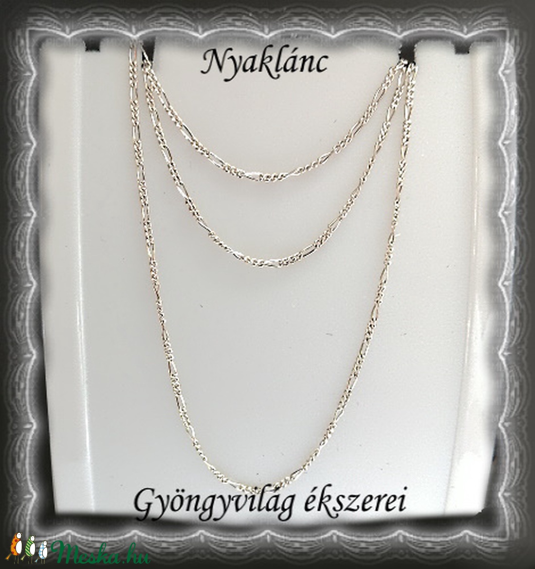 925-ös sterling ezüst lánc SSZ EÜL 03-63 - ékszer - nyaklánc - párhuzamos nyaklánc - Meska.hu 925-ös sterling ezüst lánc SSZ EÜL 03-63 - ékszer - nyaklánc - párhuzamos nyaklánc - Meska.hu
