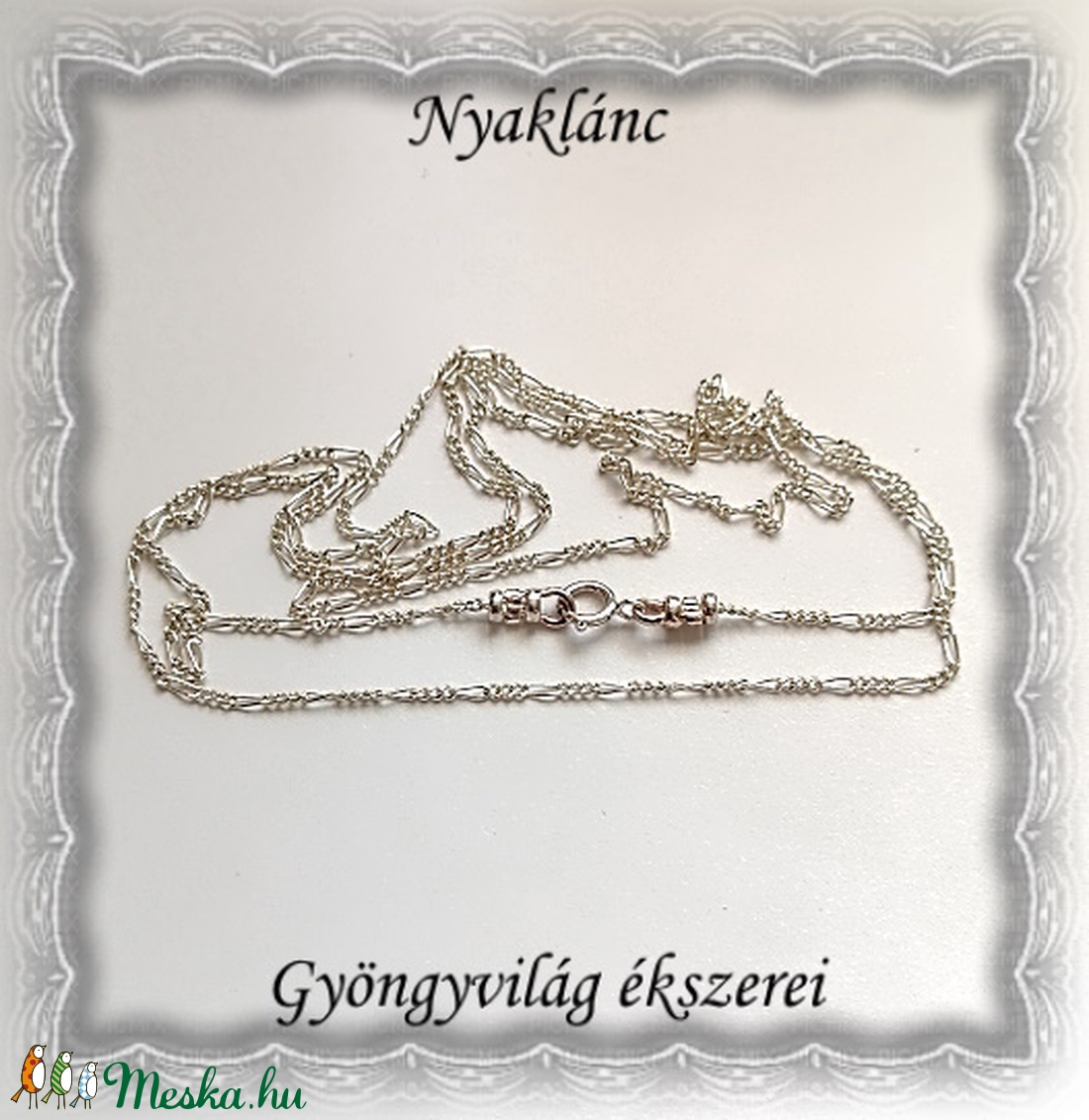 925-ös sterling ezüst lánc SSZ EÜL 03-63 - ékszer - nyaklánc - párhuzamos nyaklánc - Meska.hu 925-ös sterling ezüst lánc SSZ EÜL 03-63 - ékszer - nyaklánc - párhuzamos nyaklánc - Meska.hu