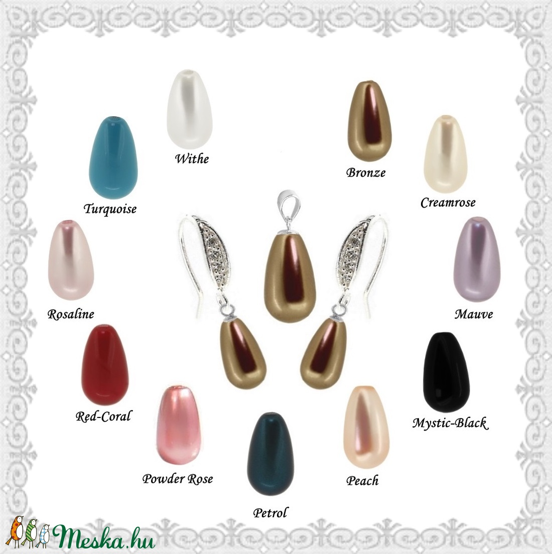 Swarovski félig fúrt csepp 925-ös sterling ezüst SSZE-SW 11-15mm-es ezüst láccal - ékszer - ékszerszett - Meska.hu Swarovski félig fúrt csepp 925-ös sterling ezüst SSZE-SW 11-15mm-es ezüst láccal - ékszer - ékszerszett - Meska.hu