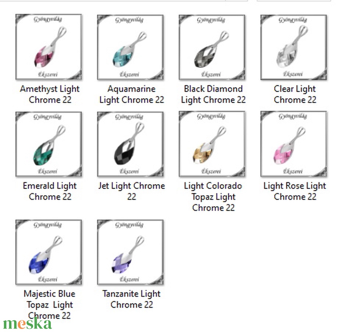 Swarovski csepp medál, 925-ös sterling ezüst kapoccsal SSZE-SW6565-M22 - ékszer - nyaklánc - medál - Meska.hu Swarovski csepp medál, 925-ös sterling ezüst kapoccsal SSZE-SW6565-M22 - ékszer - nyaklánc - medál - Meska.hu