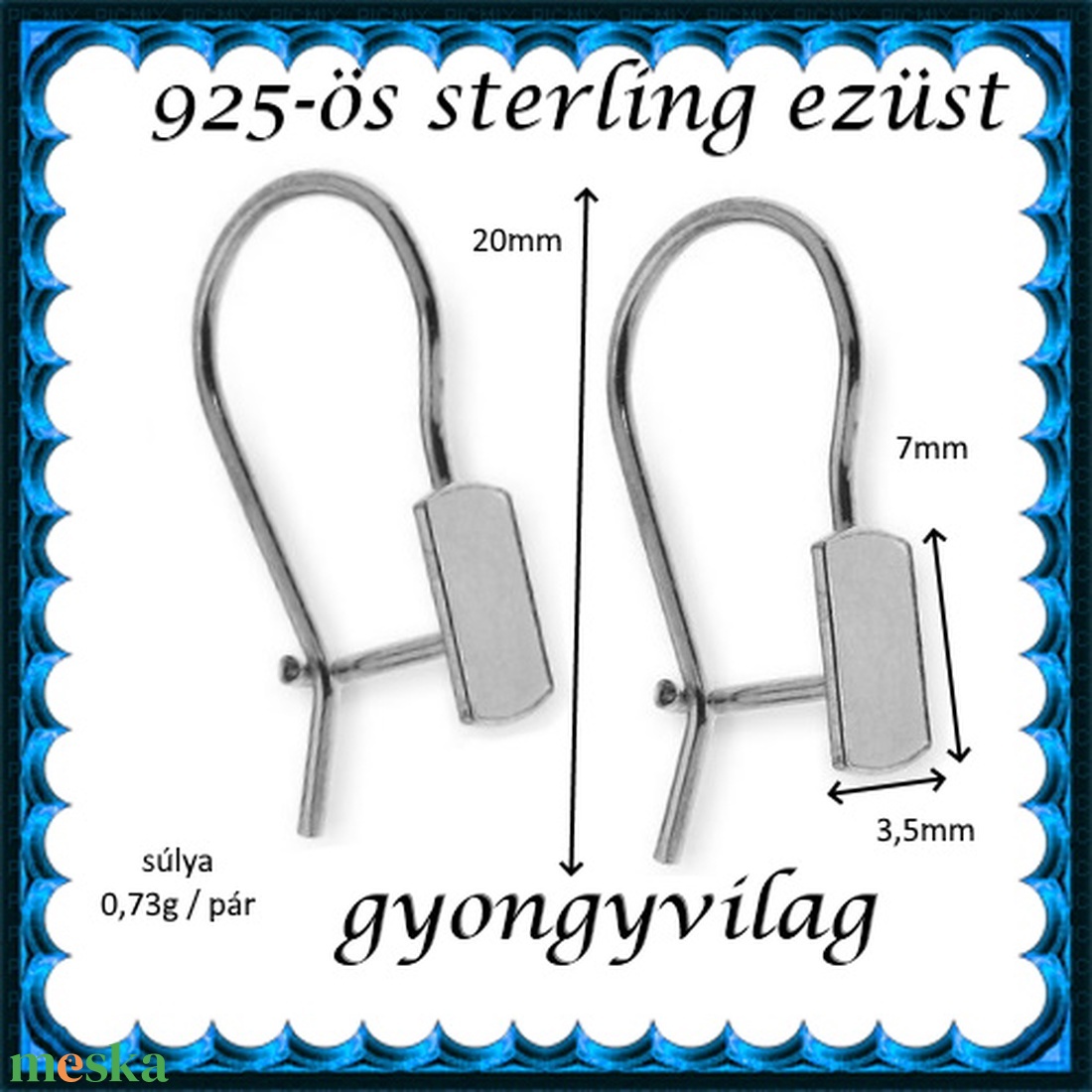 925-ös sterling ezüst ékszerkellék: fülbevalóalap biztonsági kapoccsal EFK K 27 - kellékek & szerszámok - ékszerkellék - fülbevaló alap - Meska.hu 925-ös sterling ezüst ékszerkellék: fülbevalóalap biztonsági kapoccsal EFK K 27 - kellékek & szerszámok - ékszerkellék - fülbevaló alap - Meska.hu