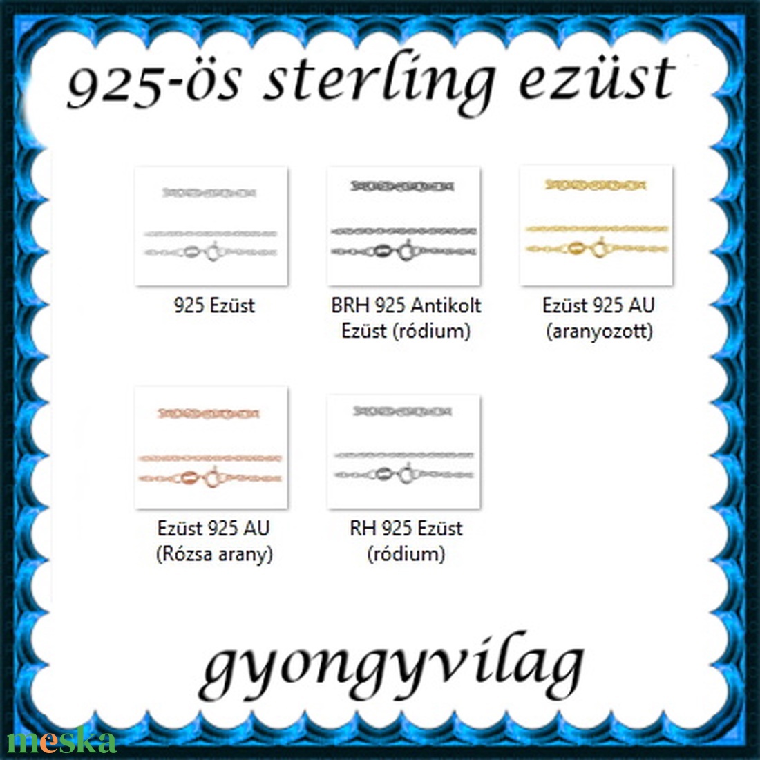 Ékszerek-karkötők: 925-ös sterling ezüst karkötő SSZ EÜK 07-18-1,55e - ékszer - nyaklánc - medál nélküli nyaklánc - Meska.hu