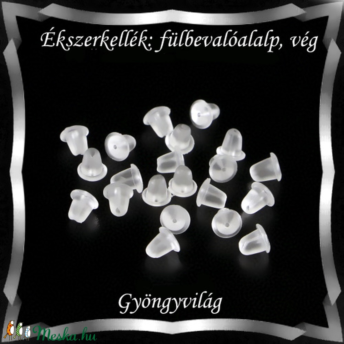 Ékszerkellék: fülbevaló vég/shift BFK SZ05-4x4,5 szilikon 80db - gyöngy, ékszerkellék - egyéb alkatrész - Meska.hu Ékszerkellék: fülbevaló vég/shift BFK SZ05-4x4,5 szilikon 80db - gyöngy, ékszerkellék - egyéb alkatrész - Meska.hu