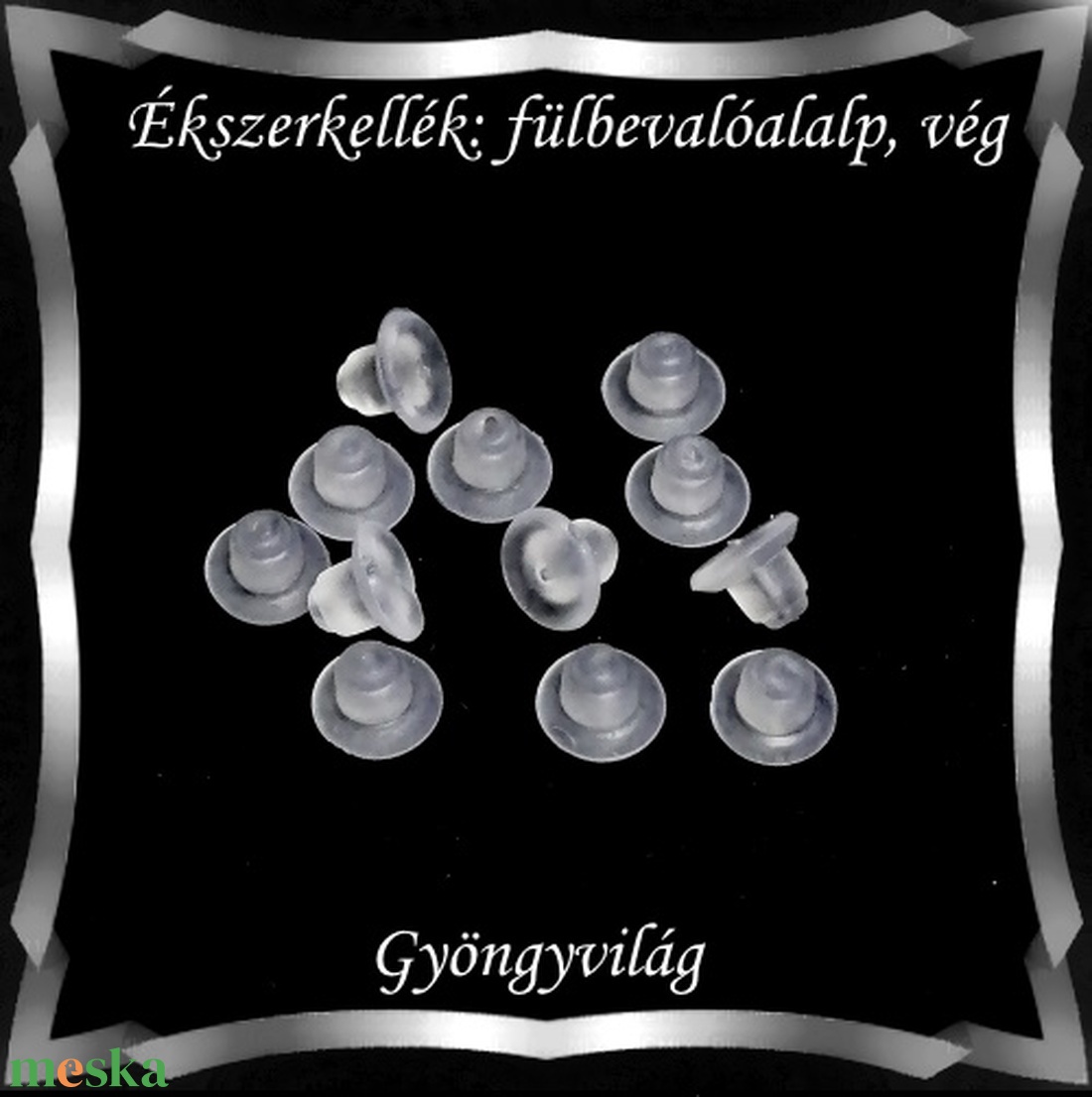 Ékszerkellék: fülbevaló vég/shift BFK-SZ 07-6x7 szilikon 40pár/csomag - gyöngy, ékszerkellék - egyéb alkatrész - Meska.hu Ékszerkellék: fülbevaló vég/shift BFK-SZ 07-6x7 szilikon 40pár/csomag - gyöngy, ékszerkellék - egyéb alkatrész - Meska.hu