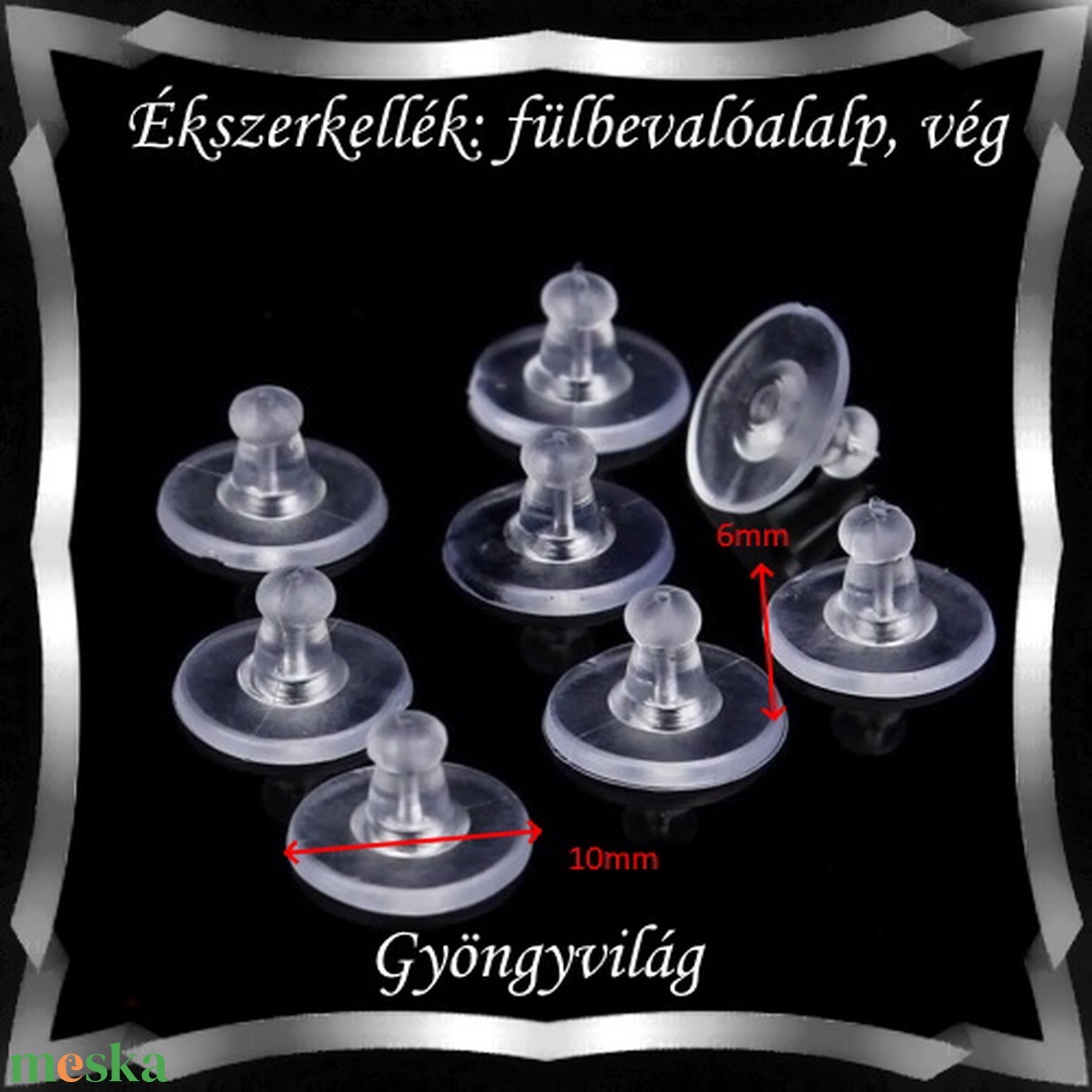 Ékszerkellék: fülbevaló vég/shift BFK-SZ 08 szilikon, 20db - kellékek & szerszámok - gyöngyfűzés kellékek - egyéb alkatrész - Meska.hu Ékszerkellék: fülbevaló vég/shift BFK-SZ 08 szilikon, 20db - kellékek & szerszámok - gyöngyfűzés kellékek - egyéb alkatrész - Meska.hu