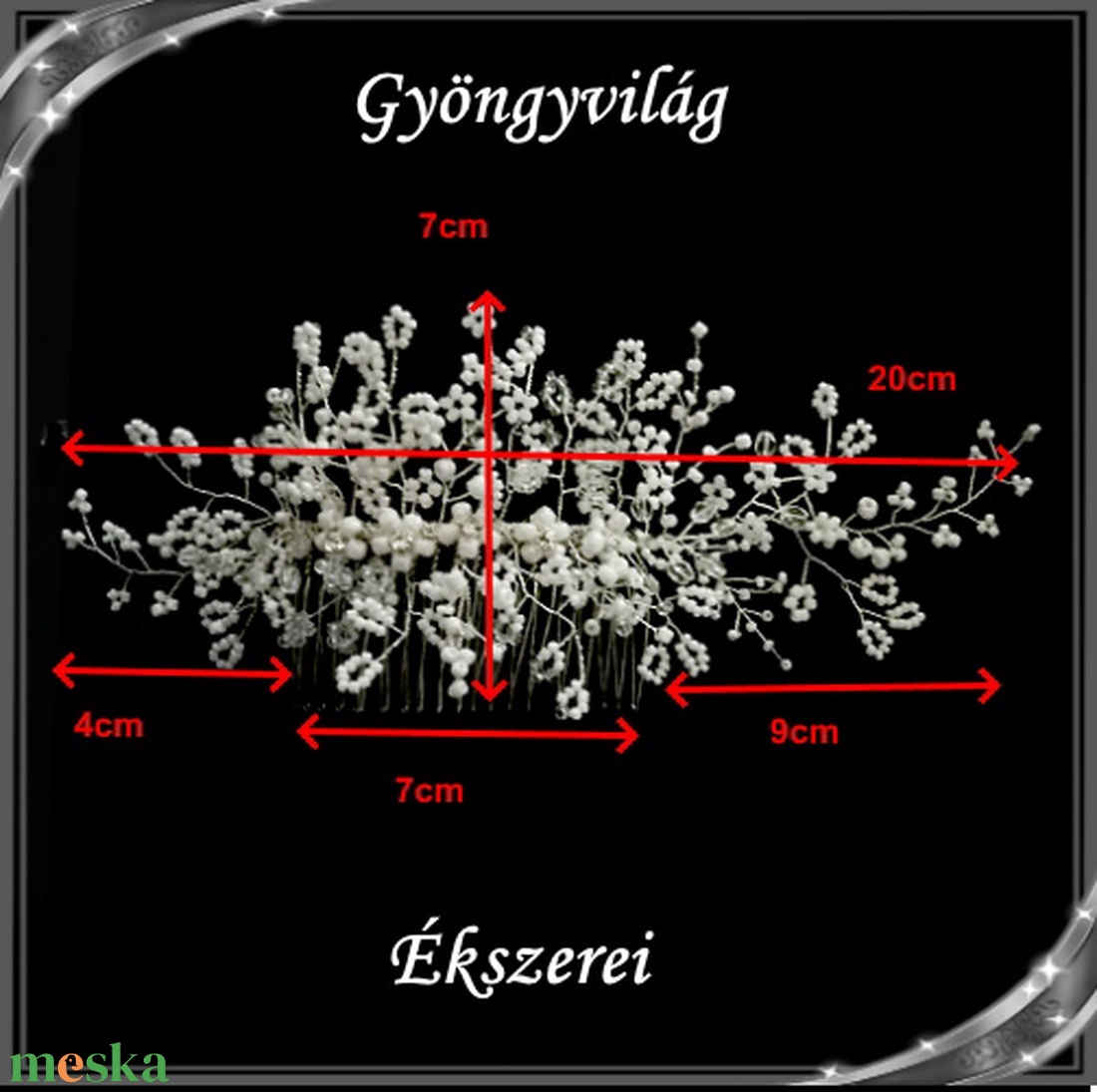 Ékszerek-hajdíszek, hajcsatok: Esküvői, menyasszonyi, alkalmi hajdísz S-H-FÉ02e - esküvő - hajdísz - kontydísz & hajdísz - Meska.hu Ékszerek-hajdíszek, hajcsatok: Esküvői, menyasszonyi, alkalmi hajdísz S-H-FÉ02e - esküvő - hajdísz - kontydísz & hajdísz - Meska.hu
