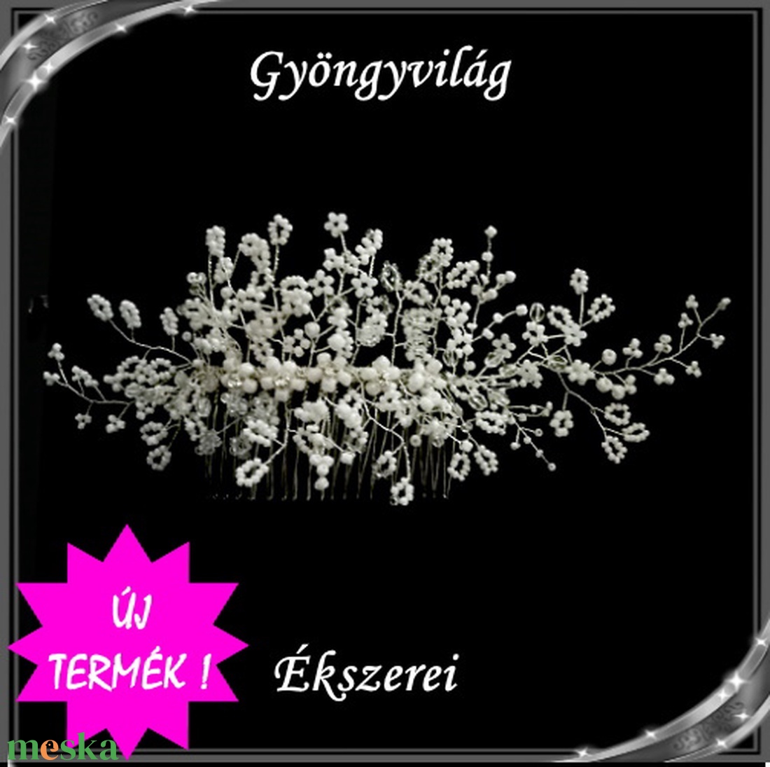 Ékszerek-hajdíszek, hajcsatok: Esküvői, menyasszonyi, alkalmi hajdísz S-H-FÉ02e - esküvő - hajdísz - kontydísz & hajdísz - Meska.hu Ékszerek-hajdíszek, hajcsatok: Esküvői, menyasszonyi, alkalmi hajdísz S-H-FÉ02e - esküvő - hajdísz - kontydísz & hajdísz - Meska.hu