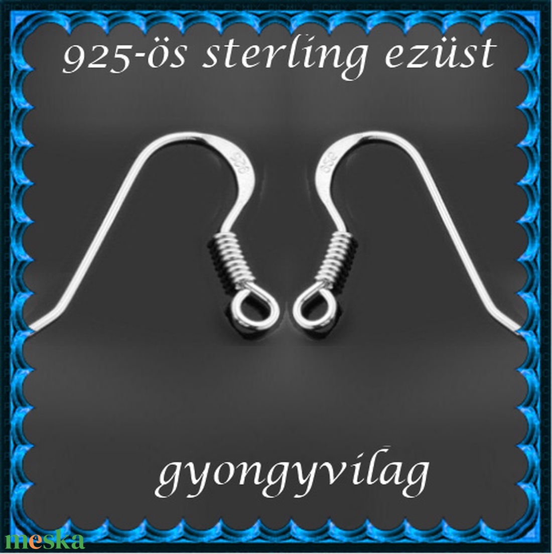 925-ös sterling ezüst ékszerkellék: fülbevalóalap akasztós EFK A 09-1 - kellékek & szerszámok - ékszerkellék - fülbevaló alap - Meska.hu 925-ös sterling ezüst ékszerkellék: fülbevalóalap akasztós EFK A 09-1 - kellékek & szerszámok - ékszerkellék - fülbevaló alap - Meska.hu