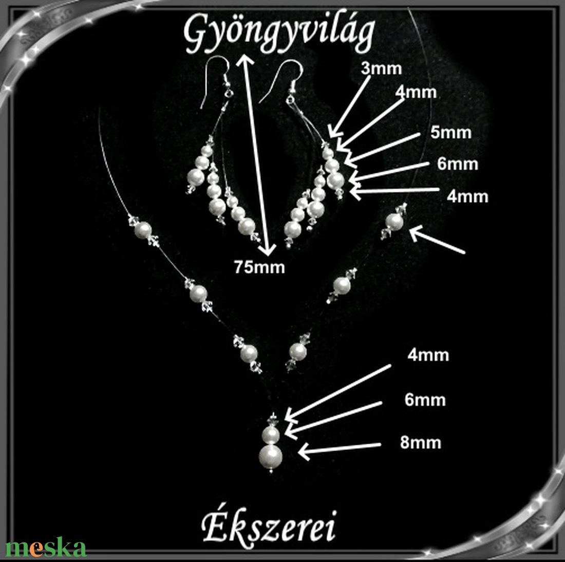 Esküvői, menyasszonyi, alkalmi ékszer szett, swarovszki kristály SSZ-ESW03-1 - esküvő - ékszer - Meska.hu