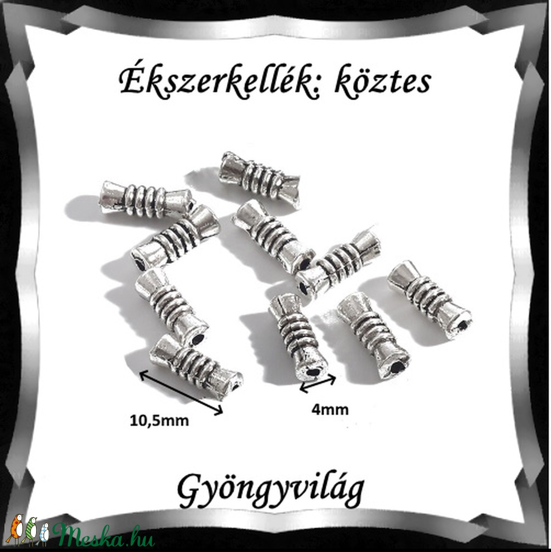 Ékszerkellék: köztes / díszítőelem / gyöngy BKÖ 1S 43 20db/csomag - kellékek & szerszámok - gyöngyfűzés kellékek - fém köztesek - Meska.hu Ékszerkellék: köztes / díszítőelem / gyöngy BKÖ 1S 43 20db/csomag - kellékek & szerszámok - gyöngyfűzés kellékek - fém köztesek - Meska.hu