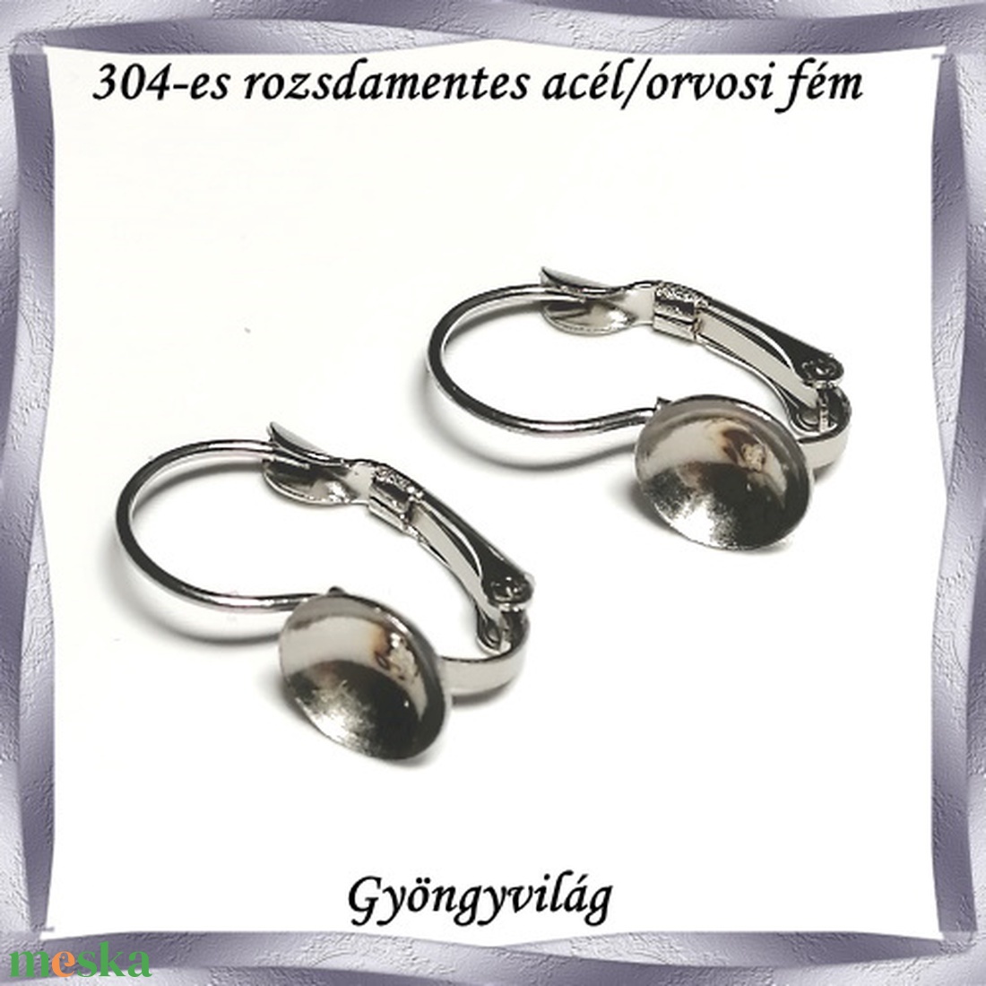 304 Nemes acél ékszerkellék: fülbevaló alap NAFK 07-8 1pár/cs - kellékek & szerszámok - ékszerkellék - fülbevaló alap - Meska.hu 304 Nemes acél ékszerkellék: fülbevaló alap NAFK 07-8 1pár/cs - kellékek & szerszámok - ékszerkellék - fülbevaló alap - Meska.hu