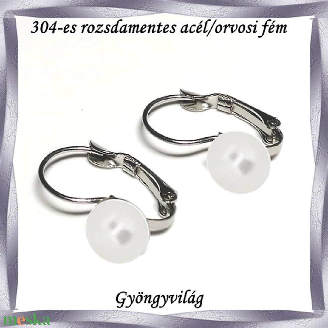 304 Nemes acél ékszerkellék: fülbevaló alap NAFK 07-8 1pár/cs - kellékek & szerszámok - ékszerkellék - fülbevaló alap - Meska.hu 304 Nemes acél ékszerkellék: fülbevaló alap NAFK 07-8 1pár/cs - kellékek & szerszámok - ékszerkellék - fülbevaló alap - Meska.hu
