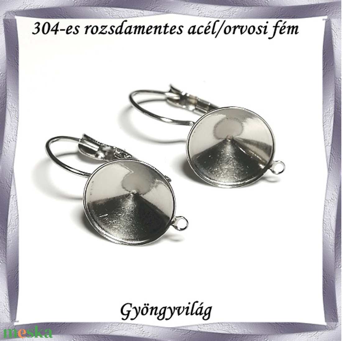 304 Nemes acél ékszerkellék: fülbevaló alap NAFK 09-12 1pár/cs - kellékek & szerszámok - gyöngyfűzés kellékek - egyéb alkatrész - Meska.hu 304 Nemes acél ékszerkellék: fülbevaló alap NAFK 09-12 1pár/cs - kellékek & szerszámok - gyöngyfűzés kellékek - egyéb alkatrész - Meska.hu