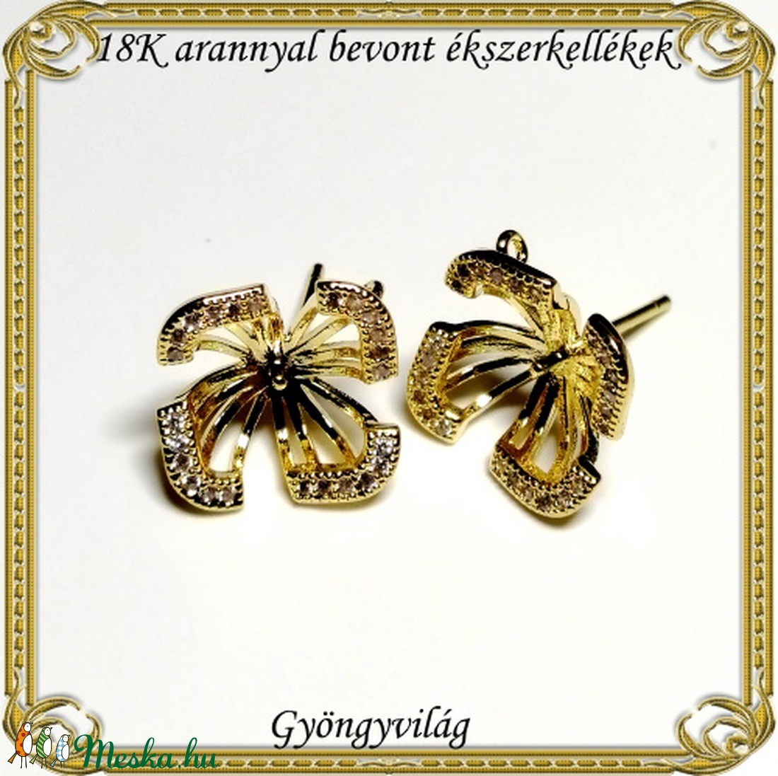 18K arannyal bevont ékszerkellék: fülbevalóalap ABFK 01 - kellékek & szerszámok - ékszerkellék - fülbevaló alap - Meska.hu 18K arannyal bevont ékszerkellék: fülbevalóalap ABFK 01 - kellékek & szerszámok - ékszerkellék - fülbevaló alap - Meska.hu