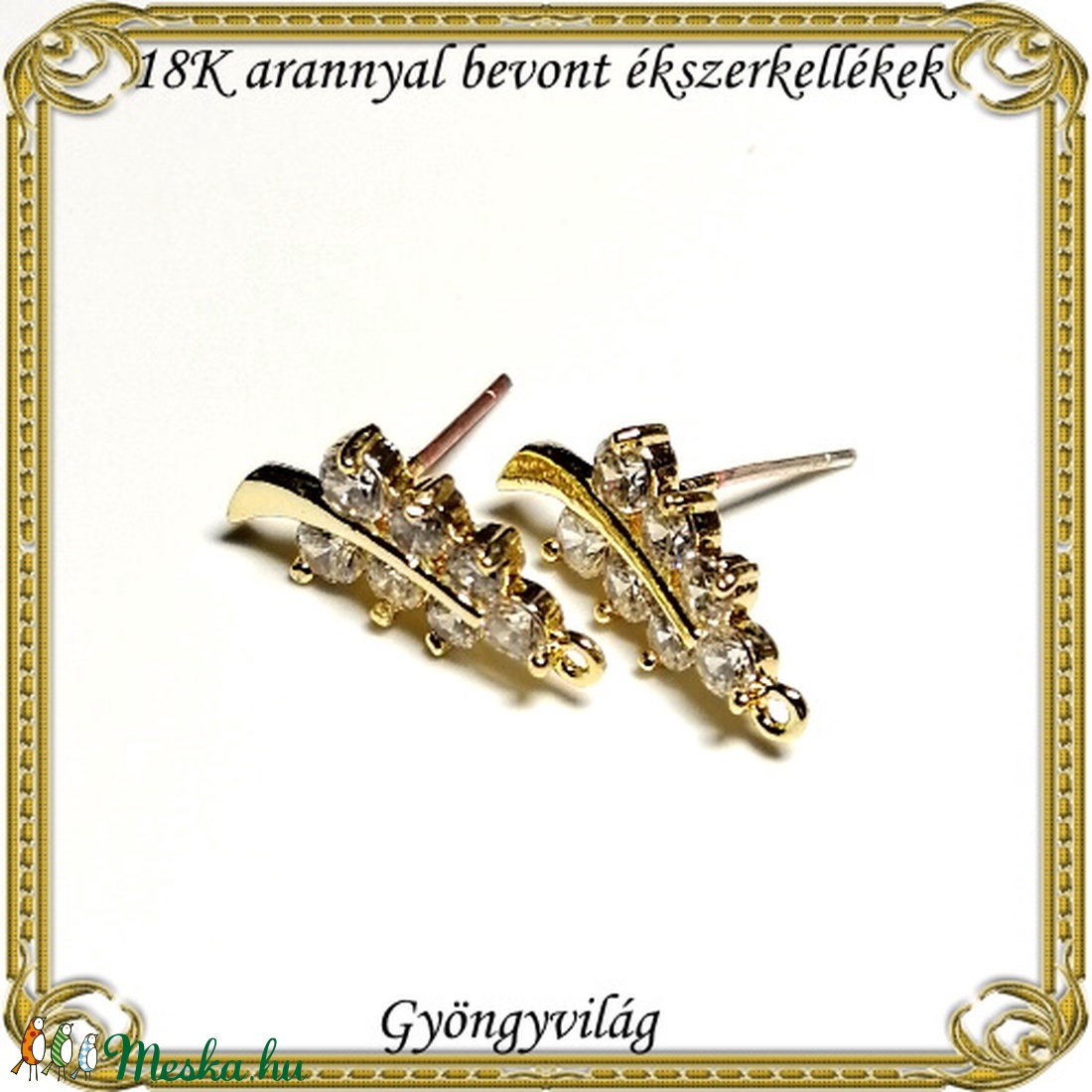 18K arannyal bevont ékszerkellék: fülbevalóalap ABFK 03 - kellékek & szerszámok - ékszerkellék - fülbevaló alap - Meska.hu 18K arannyal bevont ékszerkellék: fülbevalóalap ABFK 03 - kellékek & szerszámok - ékszerkellék - fülbevaló alap - Meska.hu