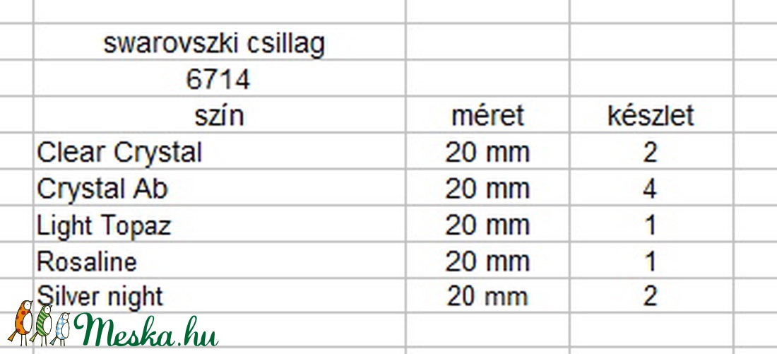 Ékszerkellék: Swarovski csillag 20 mm-es több színben 6714 - kellékek & szerszámok - gyöngyfűzés kellékek - swarovski kristályok - Meska.hu Ékszerkellék: Swarovski csillag 20 mm-es több színben 6714 - kellékek & szerszámok - gyöngyfűzés kellékek - swarovski kristályok - Meska.hu