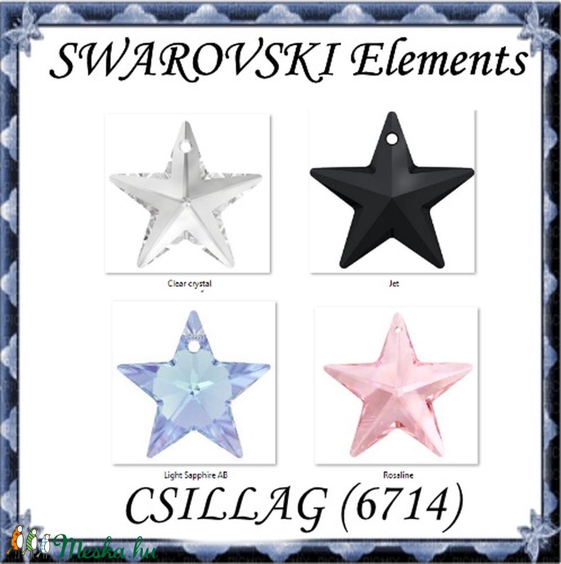 Ékszerkellék: Swarovski csillag 28 mm-es több színben 6714 - gyöngy, ékszerkellék - swarovski kristályok - Meska.hu Ékszerkellék: Swarovski csillag 28 mm-es több színben 6714 - gyöngy, ékszerkellék - swarovski kristályok - Meska.hu