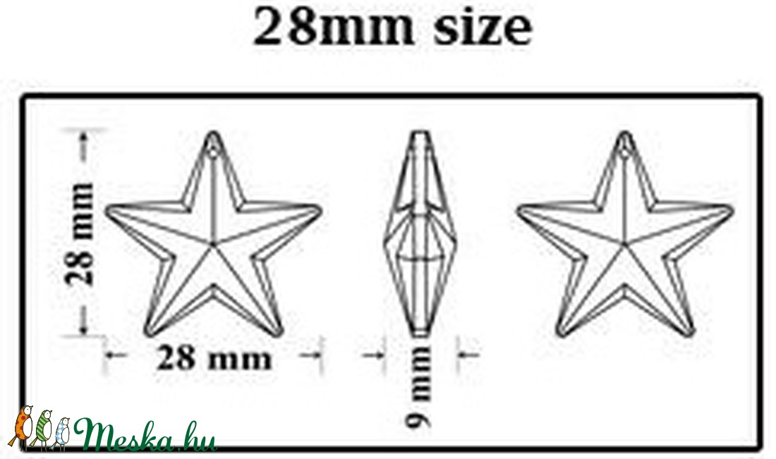 Ékszerkellék: Swarovski csillag 28 mm-es több színben 6714 - gyöngy, ékszerkellék - swarovski kristályok - Meska.hu Ékszerkellék: Swarovski csillag 28 mm-es több színben 6714 - gyöngy, ékszerkellék - swarovski kristályok - Meska.hu