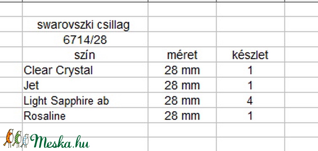 Ékszerkellék: Swarovski csillag 28 mm-es több színben 6714 - gyöngy, ékszerkellék - swarovski kristályok - Meska.hu Ékszerkellék: Swarovski csillag 28 mm-es több színben 6714 - gyöngy, ékszerkellék - swarovski kristályok - Meska.hu