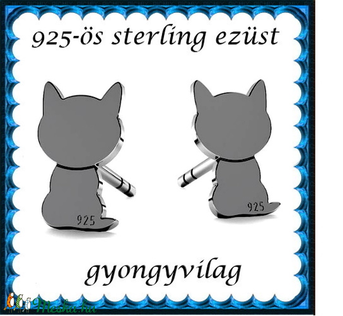  925-ös sterling ezüst: fülbevaló  EF 11ar - ékszer - fülbevaló - pötty fülbevaló - Meska.hu
