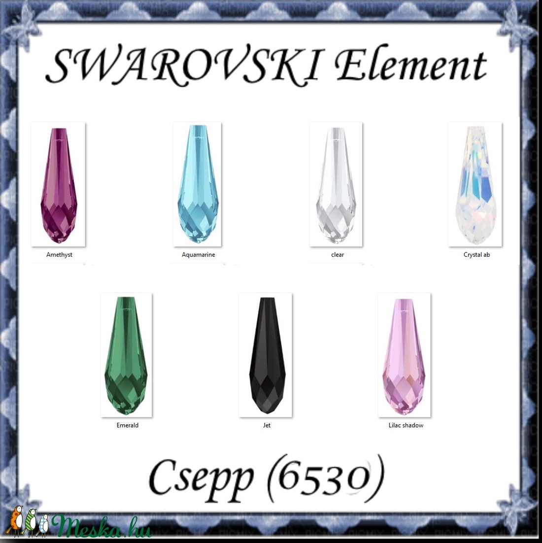 Ékszerkellék: Swarovski kristály csepp 20mm-es medál több színben 6530 - kellékek & szerszámok - gyöngyfűzés kellékek - swarovski kristályok - Meska.hu Ékszerkellék: Swarovski kristály csepp 20mm-es medál több színben 6530 - kellékek & szerszámok - gyöngyfűzés kellékek - swarovski kristályok - Meska.hu