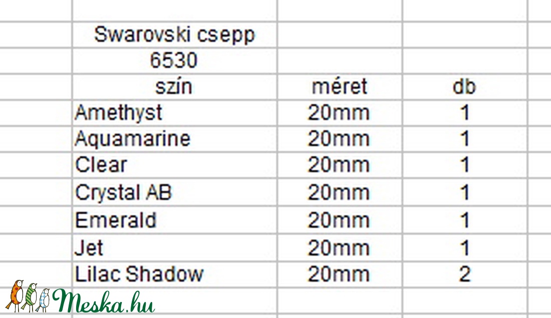 Ékszerkellék: Swarovski kristály csepp 20mm-es medál több színben 6530 - kellékek & szerszámok - gyöngyfűzés kellékek - swarovski kristályok - Meska.hu Ékszerkellék: Swarovski kristály csepp 20mm-es medál több színben 6530 - kellékek & szerszámok - gyöngyfűzés kellékek - swarovski kristályok - Meska.hu