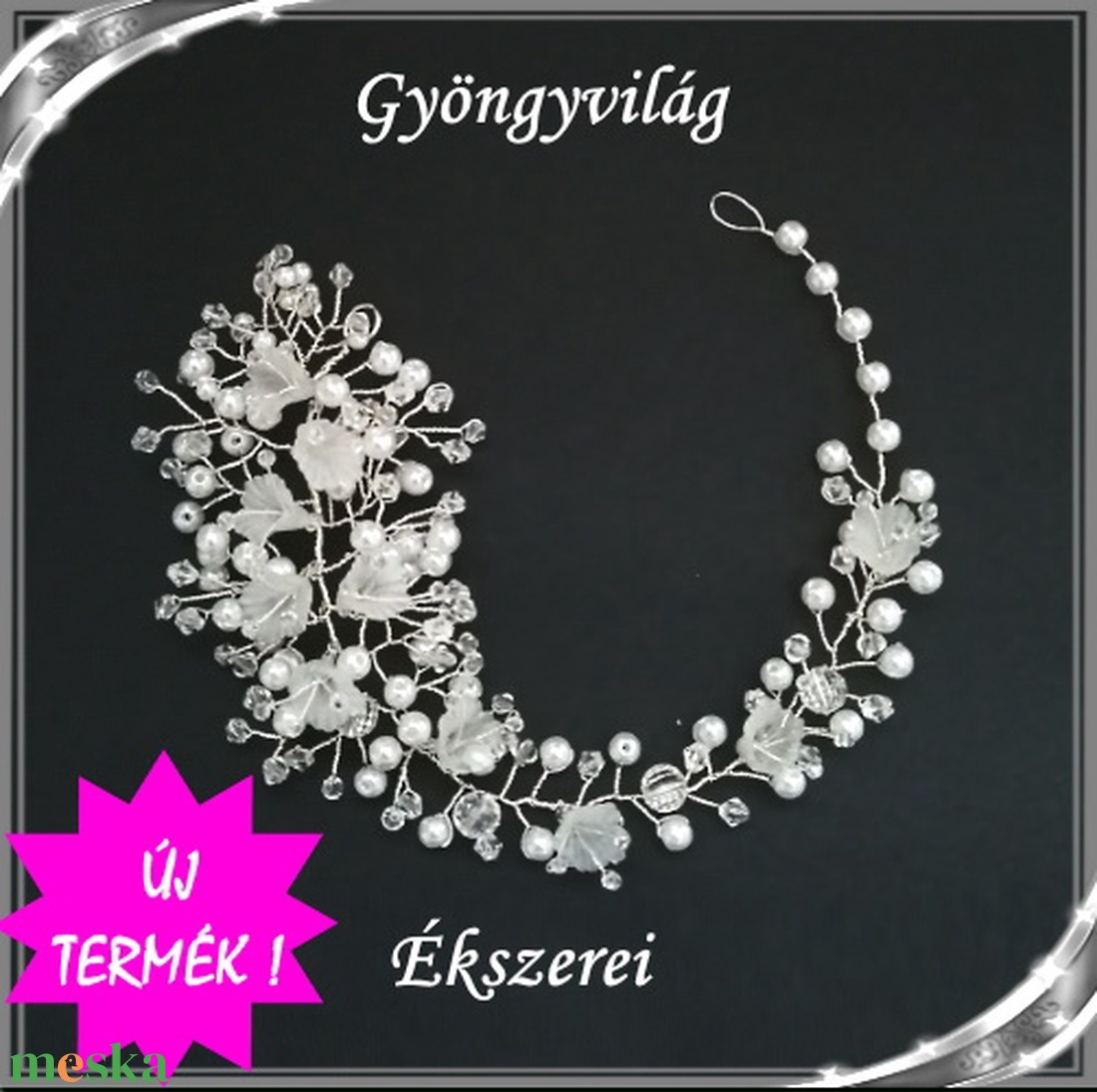 Ékszerek-hajdíszek, hajcsatok: Esküvői, menyasszonyi, alkalmi hajdísz S-H-FÜ07e27 - esküvő - hajdísz - kontydísz & hajdísz - Meska.hu Ékszerek-hajdíszek, hajcsatok: Esküvői, menyasszonyi, alkalmi hajdísz S-H-FÜ07e27 - esküvő - hajdísz - kontydísz & hajdísz - Meska.hu