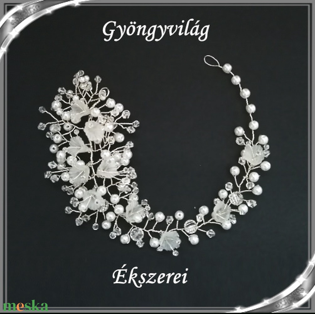 Ékszerek-hajdíszek, hajcsatok: Esküvői, menyasszonyi, alkalmi hajdísz S-H-FÜ07e27 - esküvő - hajdísz - kontydísz & hajdísz - Meska.hu Ékszerek-hajdíszek, hajcsatok: Esküvői, menyasszonyi, alkalmi hajdísz S-H-FÜ07e27 - esküvő - hajdísz - kontydísz & hajdísz - Meska.hu