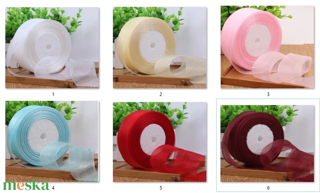 Egyéb kreatív kellékek: organza szalag EK-CSSZ-O 03-12 5m/csomag - rövidáru - szalag, pánt - Meska.hu Egyéb kreatív kellékek: organza szalag EK-CSSZ-O 03-12 5m/csomag - rövidáru - szalag, pánt - Meska.hu
