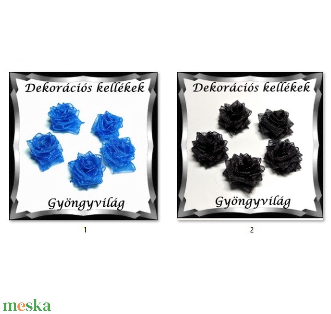 Dekorációs kellék: organza virág DK-VO 01-18 10db - kellékek & szerszámok - dekorációs kellékek - egyéb kellékek - Meska.hu Dekorációs kellék: organza virág DK-VO 01-18 10db - kellékek & szerszámok - dekorációs kellékek - egyéb kellékek - Meska.hu