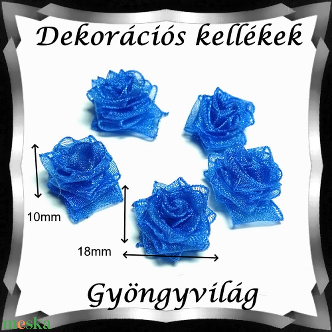 Dekorációs kellék: organza virág DK-VO 01-18 10db - kellékek & szerszámok - dekorációs kellékek - egyéb kellékek - Meska.hu Dekorációs kellék: organza virág DK-VO 01-18 10db - kellékek & szerszámok - dekorációs kellékek - egyéb kellékek - Meska.hu