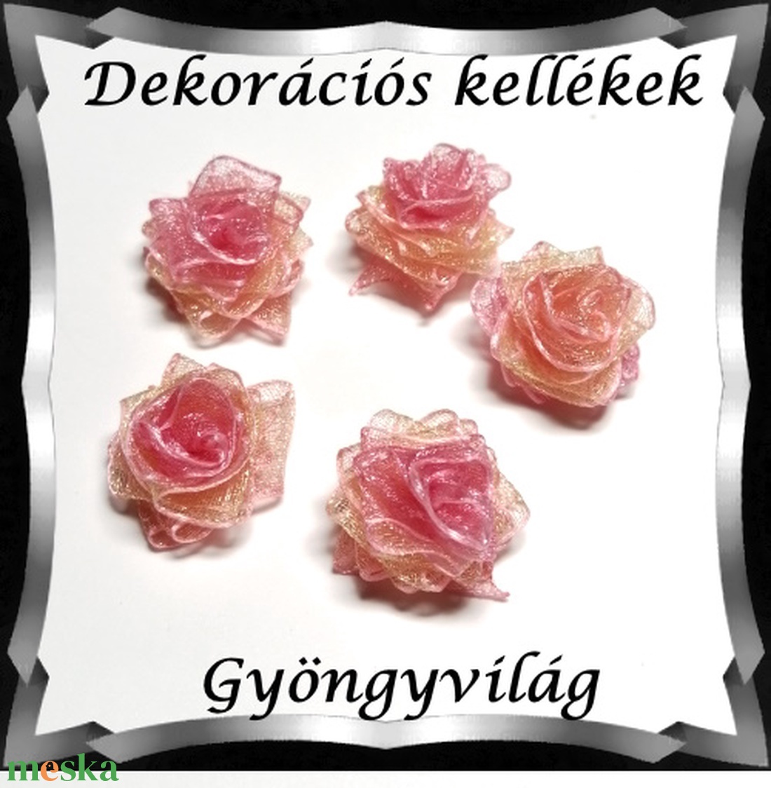 Dekorációs kellék: organza virág DK-VO 01-15szm 10db - kellékek & szerszámok - dekorációs kellékek - egyéb kellékek - Meska.hu Dekorációs kellék: organza virág DK-VO 01-15szm 10db - kellékek & szerszámok - dekorációs kellékek - egyéb kellékek - Meska.hu