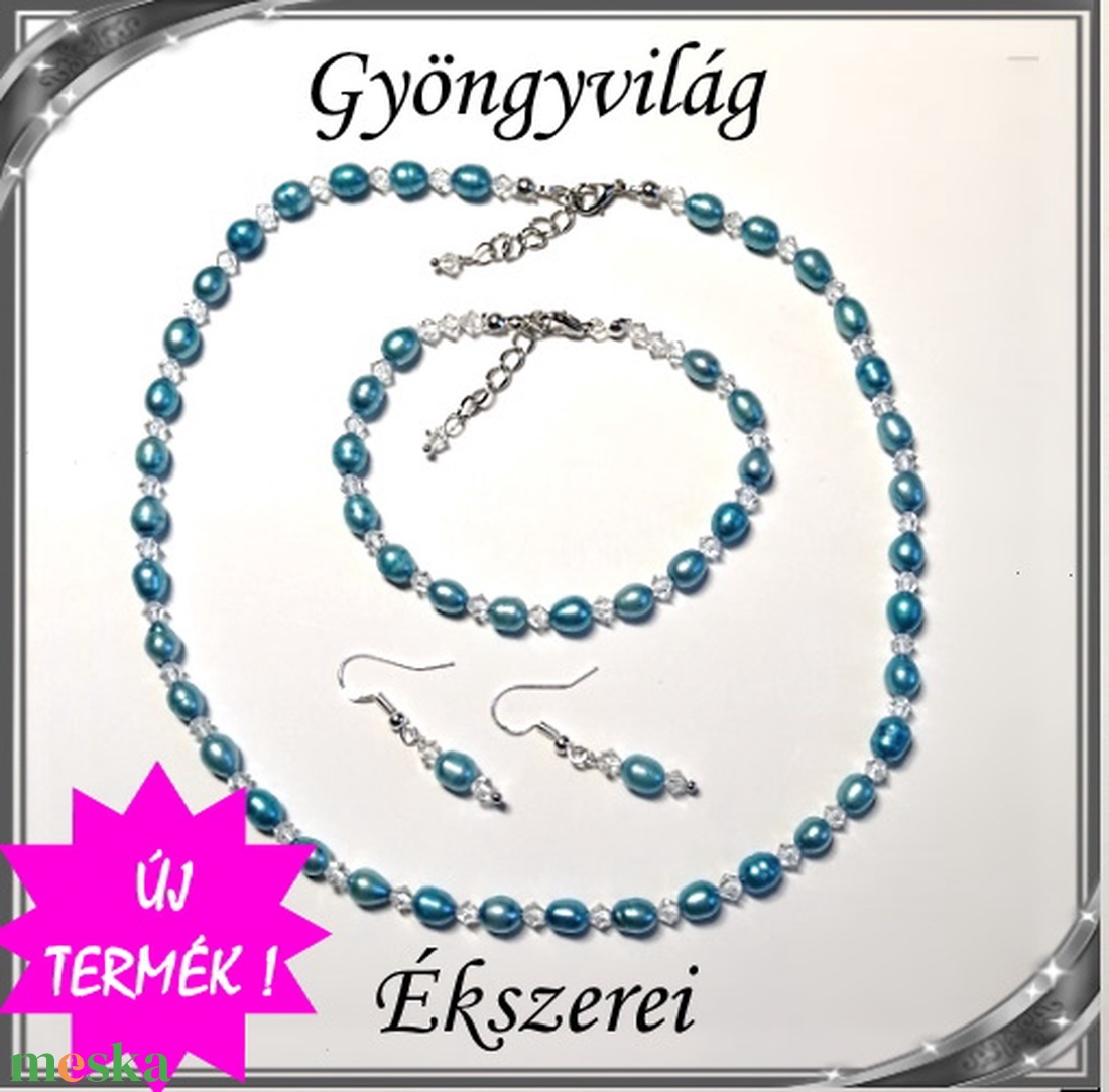 Édesvizi igazgyöngy-swarovski szett, ezüstözött kapoccsal SSZEB-IG04 7,5x6 kék - ékszer - ékszerszett - Meska.hu Édesvizi igazgyöngy-swarovski szett, ezüstözött kapoccsal SSZEB-IG04 7,5x6 kék - ékszer - ékszerszett - Meska.hu