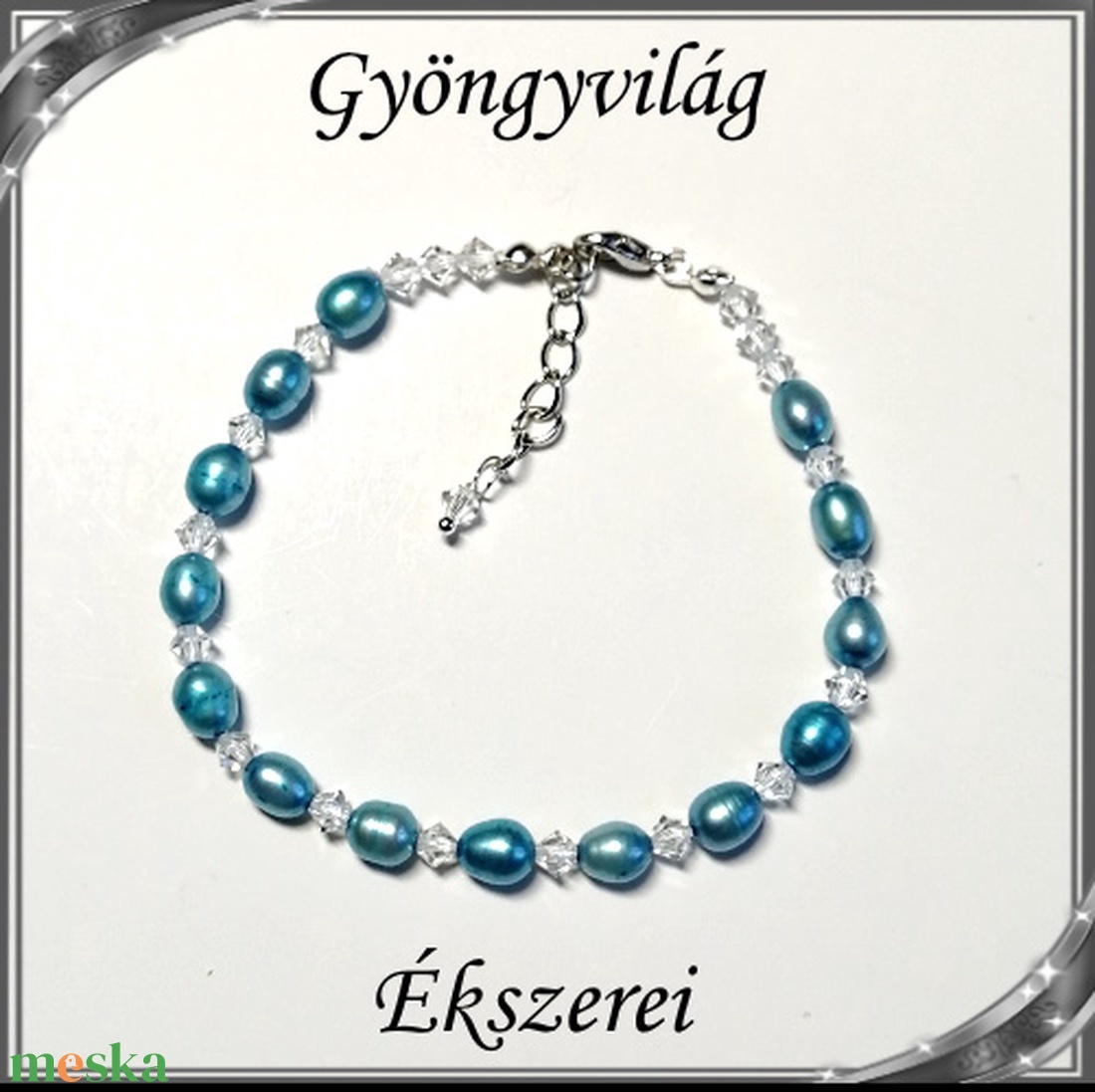Édesvizi igazgyöngy-swarovski szett, ezüstözött kapoccsal SSZEB-IG04 7,5x6 kék - ékszer - ékszerszett - Meska.hu Édesvizi igazgyöngy-swarovski szett, ezüstözött kapoccsal SSZEB-IG04 7,5x6 kék - ékszer - ékszerszett - Meska.hu