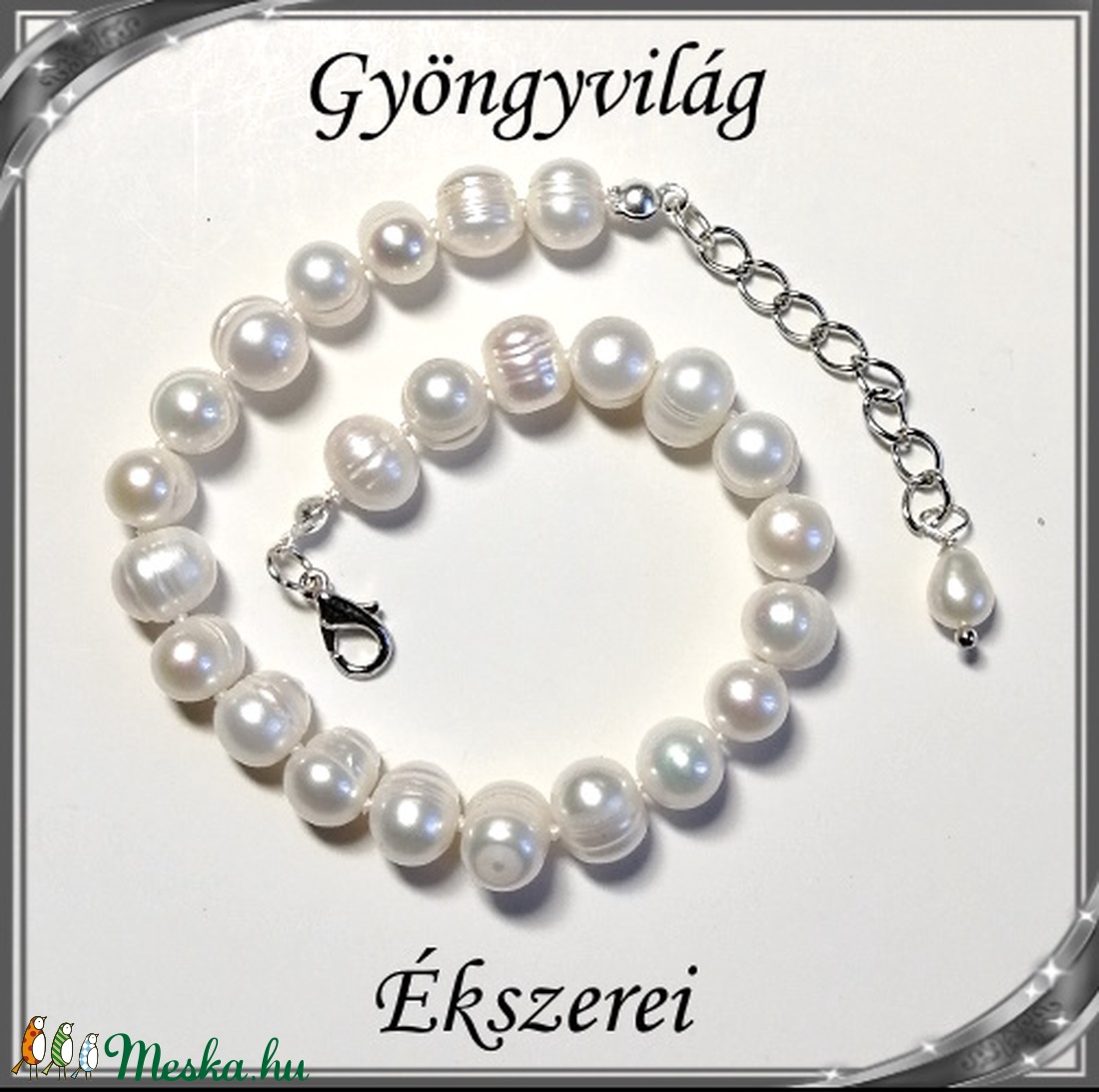 Édesvizi igazgyöngy szett, ezüstözött kapoccsal SSZEB-IG05 7x8 fehér - ékszer - ékszerszett - Meska.hu Édesvizi igazgyöngy szett, ezüstözött kapoccsal SSZEB-IG05 7x8 fehér - ékszer - ékszerszett - Meska.hu