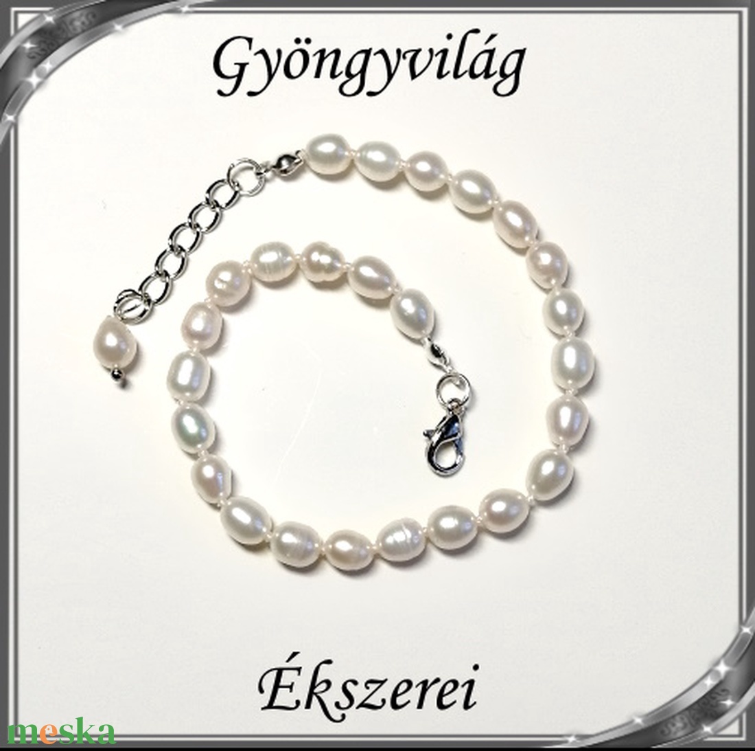 Édesvizi igazgyöngy szett, ezüstözött kapoccsal SSZNA-IG05 6x5 fehér - ékszer - ékszerszett - Meska.hu Édesvizi igazgyöngy szett, ezüstözött kapoccsal SSZNA-IG05 6x5 fehér - ékszer - ékszerszett - Meska.hu