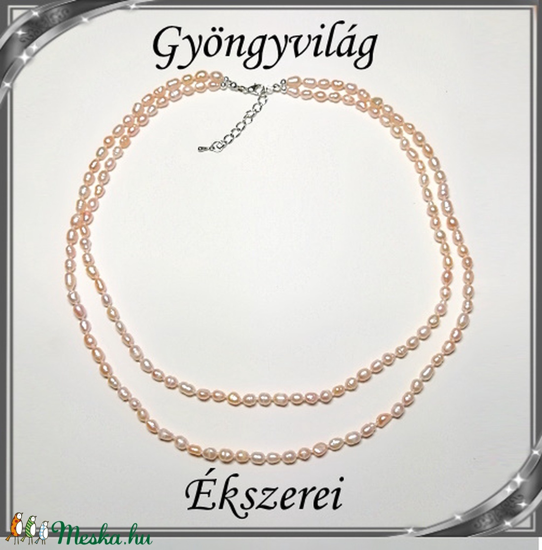 Édesvizi igazgyöngy szett, ezüstözött kapoccsal SSZEB-IG06 6x4,5 barack - ékszer - ékszerszett - Meska.hu Édesvizi igazgyöngy szett, ezüstözött kapoccsal SSZEB-IG06 6x4,5 barack - ékszer - ékszerszett - Meska.hu
