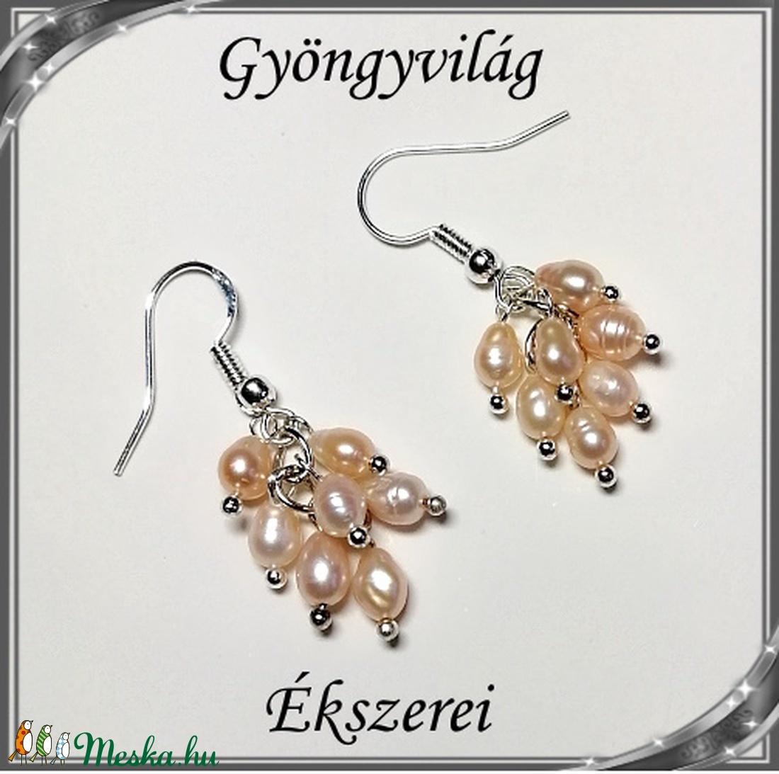 Édesvizi igazgyöngy szett, ezüstözött kapoccsal SSZEB-IG06 6x4,5 barack - ékszer - ékszerszett - Meska.hu Édesvizi igazgyöngy szett, ezüstözött kapoccsal SSZEB-IG06 6x4,5 barack - ékszer - ékszerszett - Meska.hu